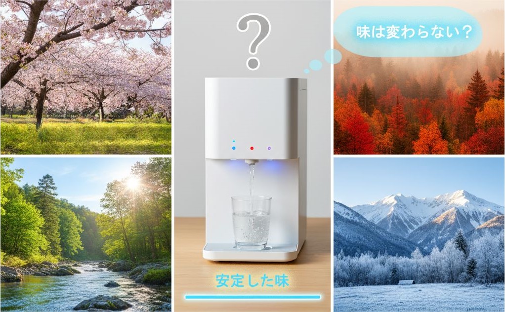 ウォーターサーバーで飲む天然水は季節で味の変化は起こらない